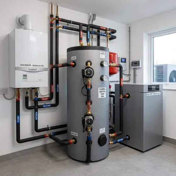 hybride warmtepomp met buffervat