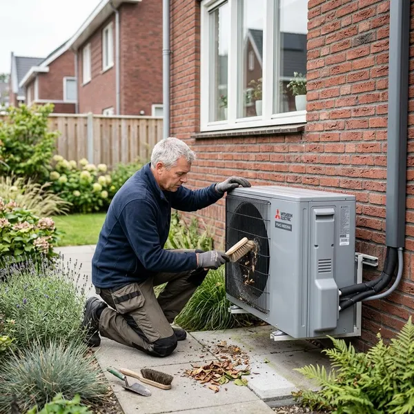 onderhoud buitenunit warmtepomp