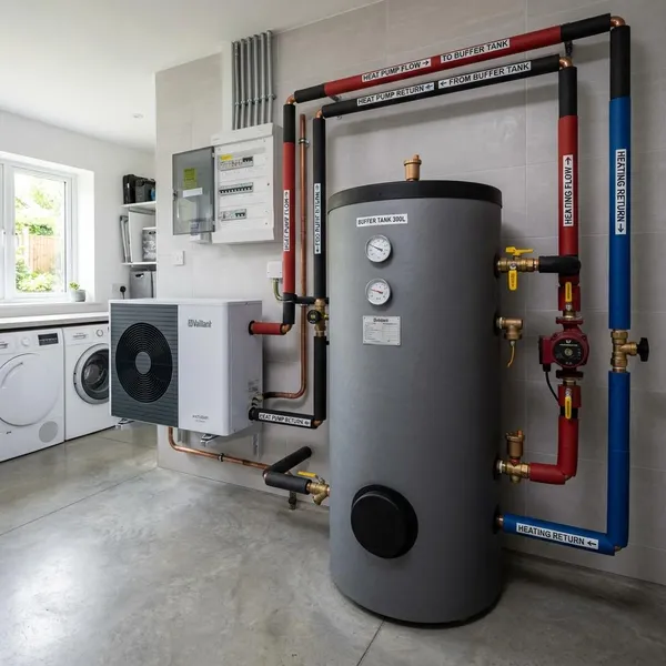 Wat doet een buffervat bij een warmtepomp?