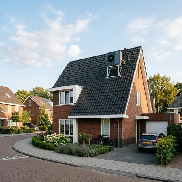 warmtepomp op schuin dak